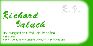richard valuch business card